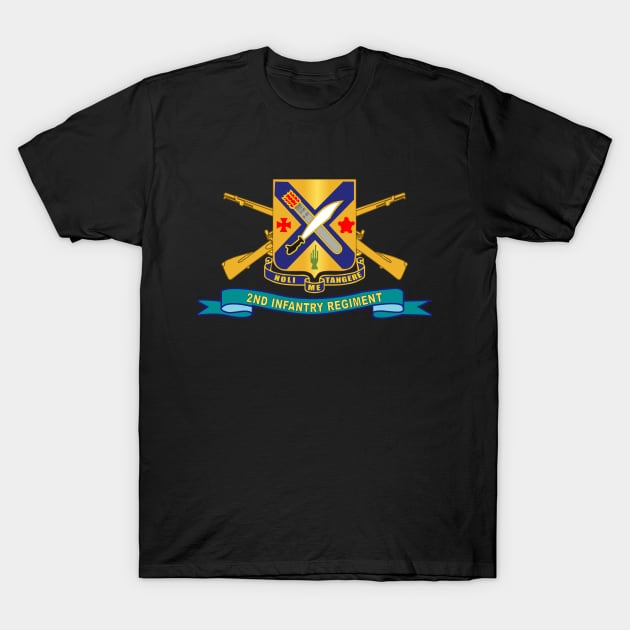 2nd Infantry Regiment w Br - Ribbon X 300 T-Shirt by twix123844